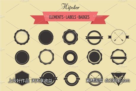 设计logo图形素材 badges and labels logo template - 源文件