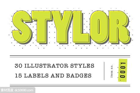 徽章logo素材模板 STYLOR ndash Styles Labels  Badges No1 - 源文件