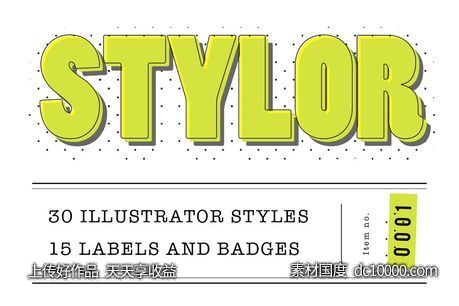 徽章logo素材模板 STYLOR ndash Styles Labels  Badges No1 - 源文件