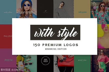 150个时尚流行风格的潮流女性logo标志设计模板集合 - 源文件