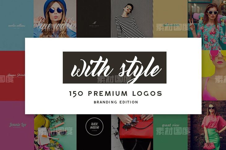 150个时尚流行风格的潮流女性logo标志设计模板集合