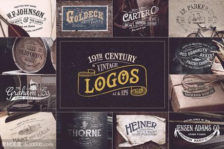 19世纪复古logo素材 19th Century Vintage Logos - 源文件
