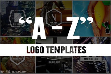 时尚高端的从A到Z26个英文字母logo标志设计模板 - 源文件