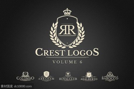 奢华logo素材模板 Heraldic Crest Logos Vol 6 - 源文件