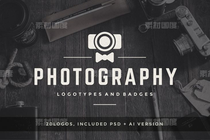 摄影logo元素模板 20 Photography logos and badges