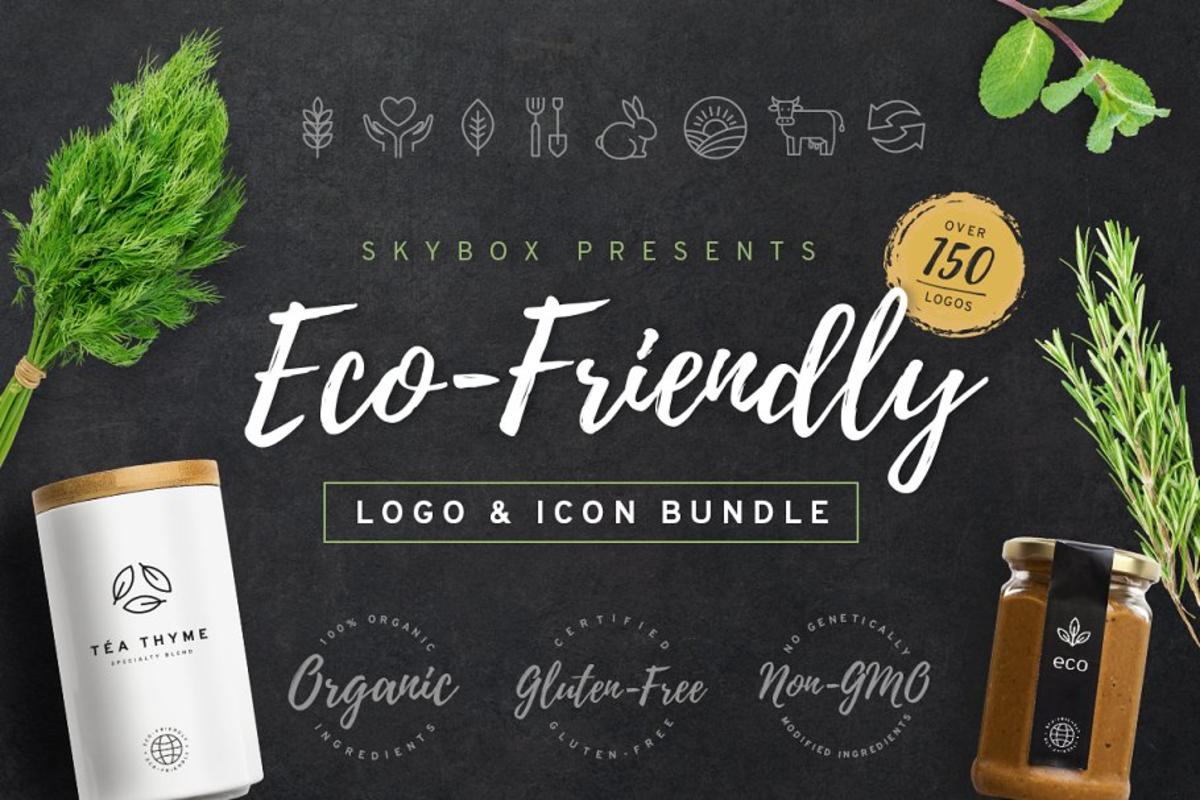 环保logo设计素材 Eco-Friendly Icon  Logo Bundle
