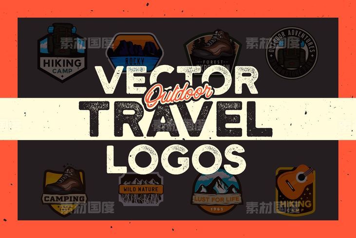 户外旅行logo设计模板 OUTDOOR TRAVEL LOGOS
