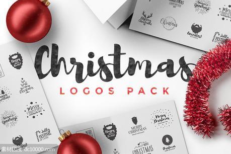 圣诞节logo设计元素 Christmas Logos Pack - 源文件