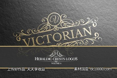 奢华logo设计模板 Heraldic Crest Logos Vol.4-源文件-素材国度dc10000.com