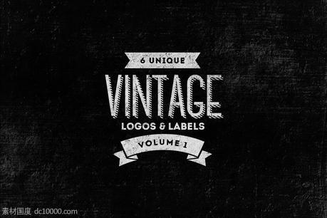 经典logo设计素材 6 Vintage Logos  Labels Templates - 源文件