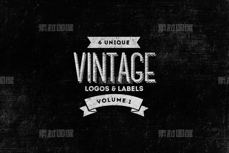 经典logo设计素材 6 Vintage Logos  Labels Templates