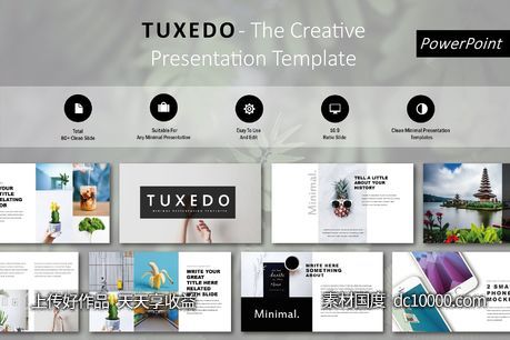 现代的易于编辑的PowerPoint模板-源文件-素材国度dc10000.com