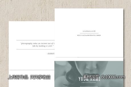 婚礼海报照片 Wedding Photographer Thank You Card - 源文件