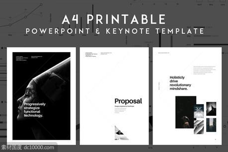 A4尺寸高端杂志风格的PPT模板 A4 Vertical PowerPoint Presentation - 源文件