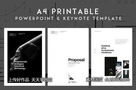 A4尺寸高端杂志风格的PPT模板 A4 Vertical PowerPoint Presentation-源文件-素材国度dc10000.com