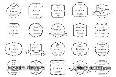 85个额专业的品牌标签模版 85 Premium Quality Badges and Labels-源文件-素材国度dc10000.com