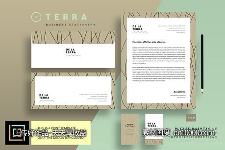 品牌商业文件模版 Business Stationery 2 ndash Terra - 源文件