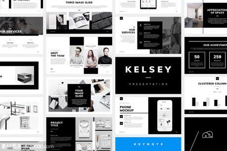 设计感很强的公司企业介绍keynote模板下载 Kelsey  - 源文件