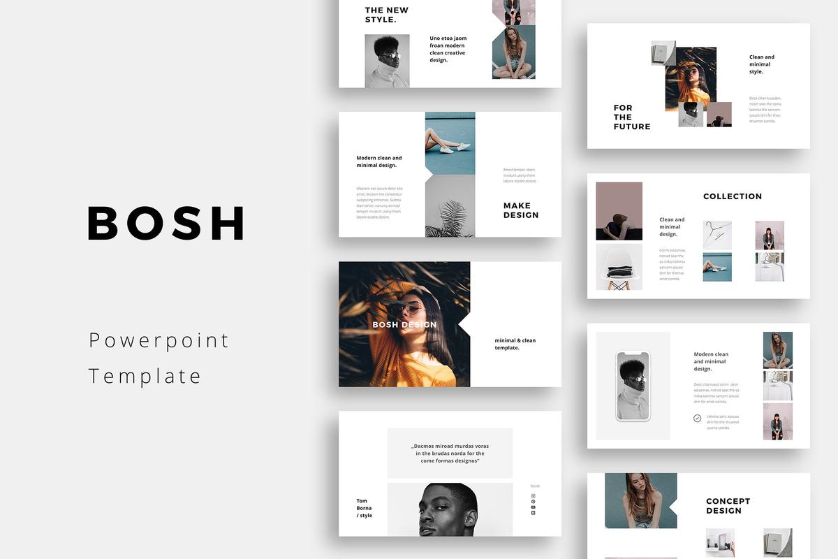 时尚PPT素材模板下载 BOSH ndash Powerpoint Template