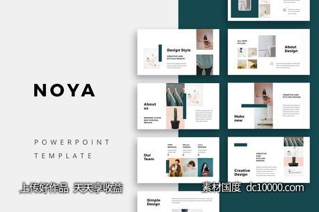 时尚ppt制作模板 NOYA ndash Powerpoint Template-源文件-素材国度dc10000.com