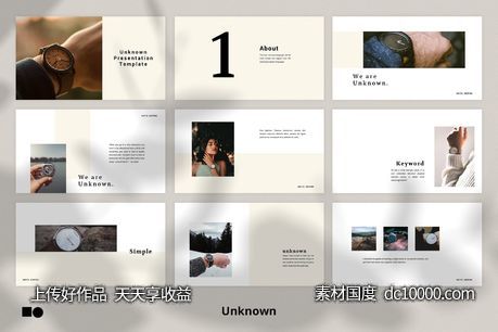 时尚简约的PPT模板下载[PPTX]-源文件-素材国度dc10000.com