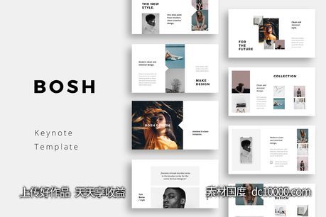 时尚ppt素材模板下载 BOSH ndash Keynote Template-源文件-素材国度dc10000.com