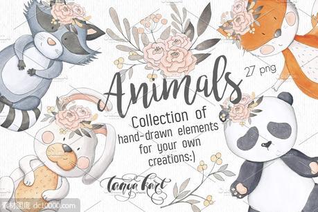 手绘动物素材合集 Hand Drawn Animals Collection - 源文件