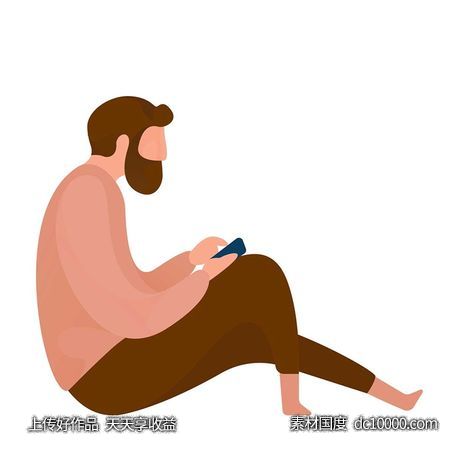 UI插图人物生活商务办公插画AI矢量设计素材-源文件-素材国度dc10000.com