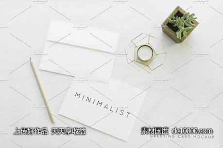 会议卡片样机模型 Stock Photo  Greeting Card Mockup-源文件-素材国度dc10000.com