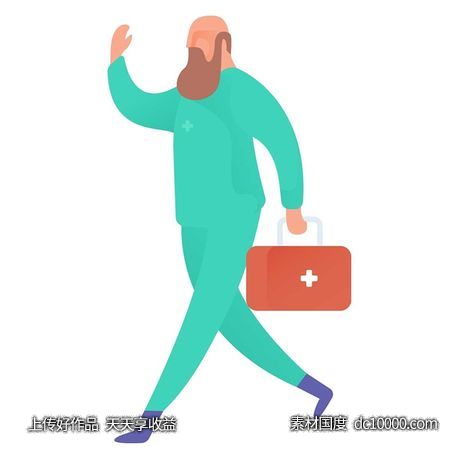 UI插图人物生活商务办公插画AI矢量设计素材-源文件-素材国度dc10000.com