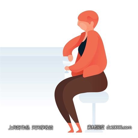 UI插图人物生活商务办公插画AI矢量设计素材-源文件-素材国度dc10000.com