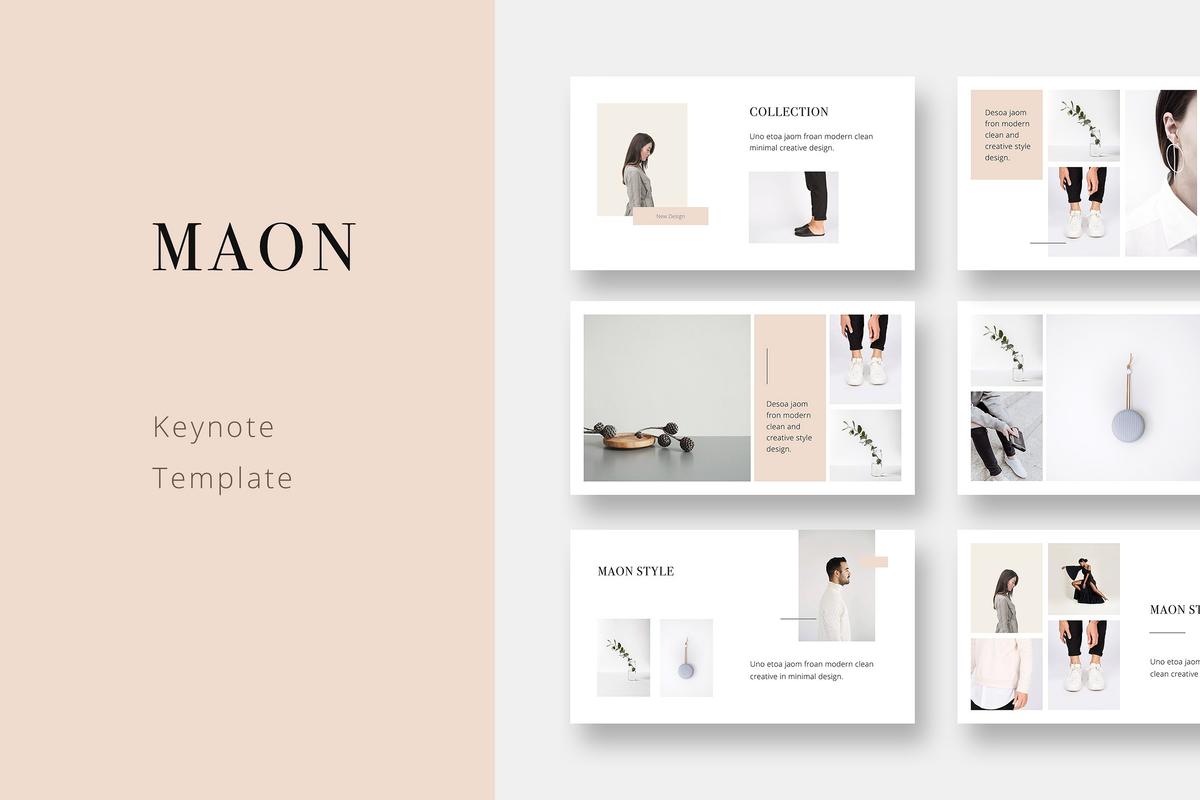 时尚杂志风ppt素材 MAON ndash Keynote Template