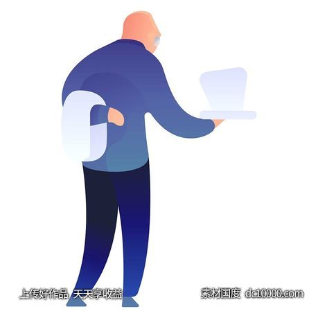 UI插图人物生活商务办公插画AI矢量设计素材-源文件-素材国度dc10000.com