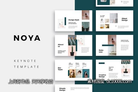 高端时尚ppt素材模板 NOYA ndash Keynote Template-源文件-素材国度dc10000.com
