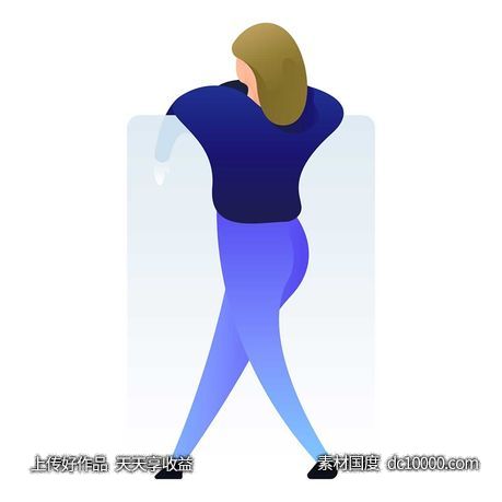 UI插图人物生活商务办公插画AI矢量设计素材-源文件-素材国度dc10000.com