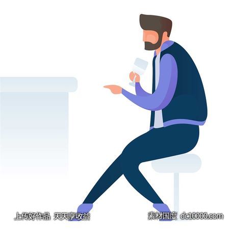 UI插图人物生活商务办公插画AI矢量设计素材-源文件-素材国度dc10000.com