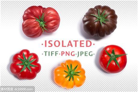 高品质的蔬菜水果西红柿抠图VI样机展示模型 - 源文件
