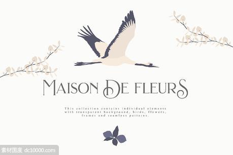 花家集-浪漫主题水彩设计素材包 Maison de Fleurs Collection - 源文件