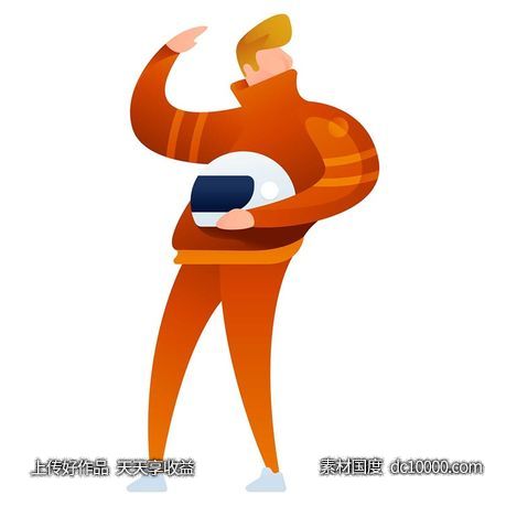 UI插图人物生活商务办公插画AI矢量设计素材-源文件-素材国度dc10000.com