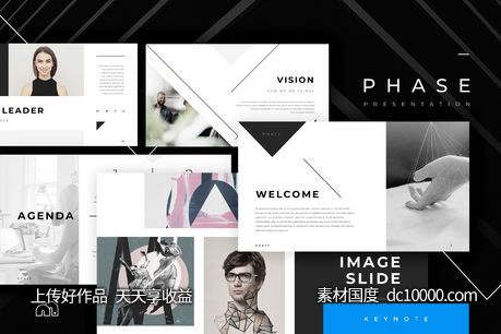 时尚ppt素材模板 Phase ndash Keynote-源文件-素材国度dc10000.com