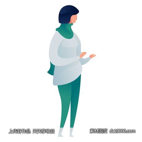 UI插图人物生活商务办公插画AI矢量设计素材-源文件-素材国度dc10000.com