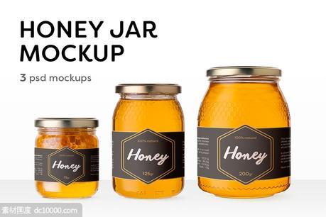 蜂蜜罐子外观设计样机 - 源文件