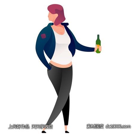 UI插图人物生活商务办公插画AI矢量设计素材-源文件-素材国度dc10000.com
