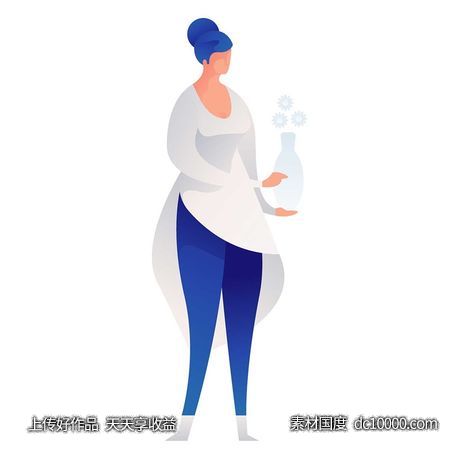 UI插图人物生活商务办公插画AI矢量设计素材-源文件-素材国度dc10000.com