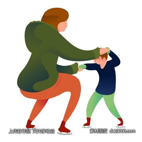 UI插图人物生活商务办公插画AI矢量设计素材-源文件-素材国度dc10000.com