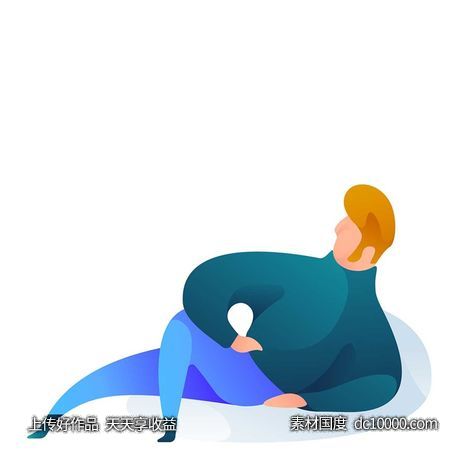 UI插图人物生活商务办公插画AI矢量设计素材-源文件-素材国度dc10000.com