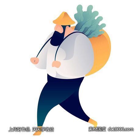 UI插图人物生活商务办公插画AI矢量设计素材-源文件-素材国度dc10000.com