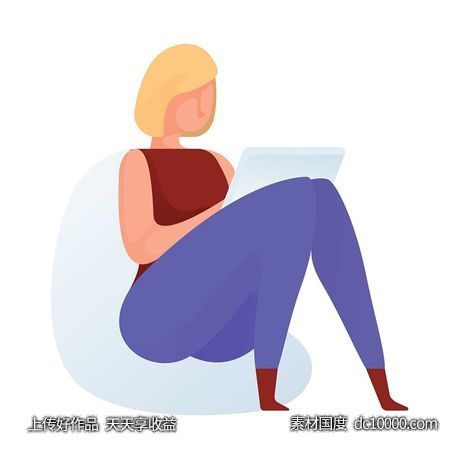 UI插图人物生活商务办公插画AI矢量设计素材-源文件-素材国度dc10000.com