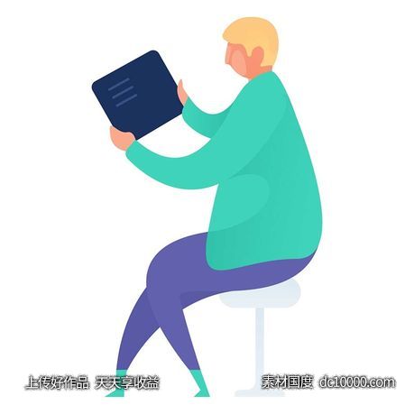 UI插图人物生活商务办公插画AI矢量设计素材-源文件-素材国度dc10000.com