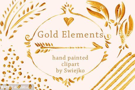 黄金设计元素合集 Gold Design Elements - 源文件